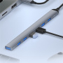 ADS-303C 7v1 hub - 7x USB-A na USB-C - šedý