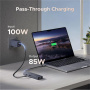 UGREEN CM828 6v1 hub - RJ45 / HDMI / 2x USB-C / 2x USB-A na USB-C - tmavě šedý