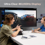 UGREEN CM828 6v1 hub - RJ45 / HDMI / 2x USB-C / 2x USB-A na USB-C - tmavě šedý