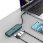 ONTEN UC123 5v1 hub - HDMI / USB-C / 3x USB-A na USB-C - petrolejový