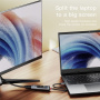 Yesido HB22 5v1 hub - HDMI / USB-C / 3x USB-A na USB-C - šedý