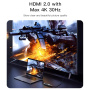 Yesido HB22 5v1 hub - HDMI / USB-C / 3x USB-A na USB-C - šedý