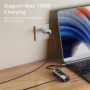 Yesido HB22 5v1 hub - HDMI / USB-C / 3x USB-A na USB-C - šedý