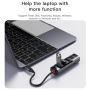 Yesido HB22 5v1 hub - HDMI / USB-C / 3x USB-A na USB-C - šedý