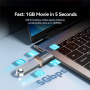 ESSAGER nabíjecí a datová redukce - USB-A na USB-C - tmavě šedá