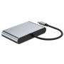 4v1 redukce - HDMI / RJ45 / USB-C / USB-A na USB-C - šedá