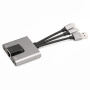 NK-1056S 3v1 redukce - RJ45 / 3,5 mm jack / USB-C na USB-C / Lightning / USB-A - šedá