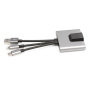 NK-1056S 3v1 redukce - RJ45 / 3,5 mm jack / USB-C na USB-C / Lightning / USB-A - šedá