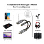 2v1 audio a nabíjecí redukce - 3,5 mm jack / USB-C na USB-C - tmavě šedá