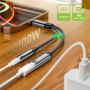 2v1 audio a nabíjecí redukce - 3,5 mm jack / USB-C na USB-C - tmavě šedá