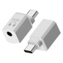 Mini audio redukce - 3,5 mm jack na USB-C - bílá