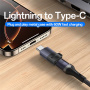 Yesido GS28 mini nabíjecí a datová redukce - Lightning na USB-C - černá