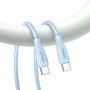 USAMS US-SJ716 nabíjecí a datový kabel - USB-C na USB-C - 1 m - modrý