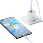 USAMS US-SJ716 nabíjecí a datový kabel - USB-C na USB-C - 1 m - růžový