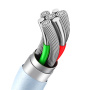 USAMS US-SJ717 nabíjecí a datový kabel - USB-C na Lightning - 1 m - bílý