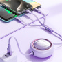WEKOME Star Series 3v1 výsuvný nabíjecí a datový kabel - USB-A na USB-C / Lightning / micro USB - 1,2 m - modrý