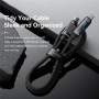 ESSAGER Dazzling opletený nabíjecí a datový kabel - USB-C na USB-C - 1 m - černý