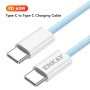 ENKAY opletený nabíjecí a datový kabel - USB-C na USB-C - 2 m - bílý