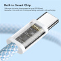 ENKAY opletený nabíjecí a datový kabel - USB-C na USB-C - 2 m - bílý