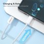 ENKAY opletený nabíjecí a datový kabel - USB-C na USB-C - 2 m - bílý