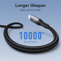 JOYROOM S-A28 opletený nabíjecí a datový kabel - USB-C na Lightning - 2 m - černý