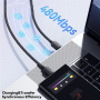 ESSAGER ES-X46 opletený nabíjecí a datový kabel - USB-A na USB-C - 1 m - černý