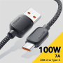 ESSAGER ES-X46 opletený nabíjecí a datový kabel - USB-A na USB-C - 2 m - černý
