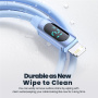 Toocki TQ-X55 nabíjecí a datový kabel - USB-A na Lightning - 1 m - modrý