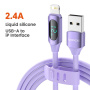 Toocki TQ-X55 nabíjecí a datový kabel - USB-A na Lightning - 1 m - fialový