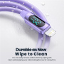 Toocki TQ-X55 nabíjecí a datový kabel - USB-C na Lightning - 1 m - fialový
