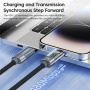 Toocki TQ-X36 nabíjecí a datový kabel - USB-C na Lightning - 2 m - šedý