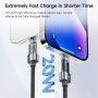 Toocki TQ-X36 nabíjecí a datový kabel - USB-C na Lightning - 2 m - šedý