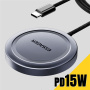ESSAGER ES-WC11 Qi2 bezdrátová MagSafe nabíječka pro iPhone / AirPods - 15W - tmavě šedá