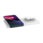 M15 2v1 bezdrátová nabíječka pro iPhone / AirPods - 15W - bílá