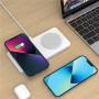 M15 2v1 bezdrátová nabíječka pro iPhone / AirPods - 15W - bílá