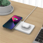 M15 2v1 bezdrátová nabíječka pro iPhone / AirPods - 15W - bílá
