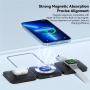 ESSAGER AKD095 3v1 variabilní bezdrátová nabíječka pro iPhone / Apple Watch / AirPods - 15W - bílá
