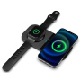 T2A 2v1 bezdrátová nabíječka pro iPhone / Apple Watch / AirPods - 15W - černá