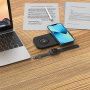T2A 2v1 bezdrátová nabíječka pro iPhone / Apple Watch / AirPods - 15W - černá