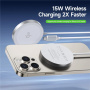 DUZZONA W18 Qi2 bezdrátová MagSafe nabíječka pro iPhone - 15W - bílá
