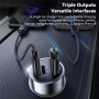 ESSAGER ES-CC14 autonabíječka s porty USB-C / USB-A / Lightning - 45W - černá
