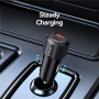 USAMS US-CC283 autonabíječka s porty USB-C / USB-A - 60W - černá