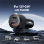 USAMS US-CC283 autonabíječka s porty USB-C / USB-A - 60W - černá