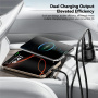 ESSAGER ES-CC19 autonabíječka s displejem a porty USB-C / USB-A - 140W - černá
