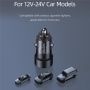 USAMS US-CC208 autonabíječka s porty USB-C / USB-A - 60W - černá