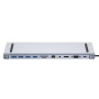 BYL-2003 11v1 hub - slot na SD / TF kartu / RJ45 / HDMI / VGA / 3,5 mm jack / USB-C / 4x USB-A na USB-C pro MacBook - šedý