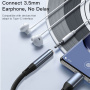 Yesido YAU38 audio redukce - 3,5 mm jack na USB-C - černá