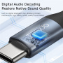 Yesido YAU38 audio redukce - 3,5 mm jack na USB-C - černá