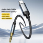 ESSAGER ES-YP22 audio kabel - 3,5 mm jack na USB-C - 1 m - černý