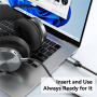 ESSAGER ES-YP22 audio kabel - 3,5 mm jack na USB-C - 1 m - černý